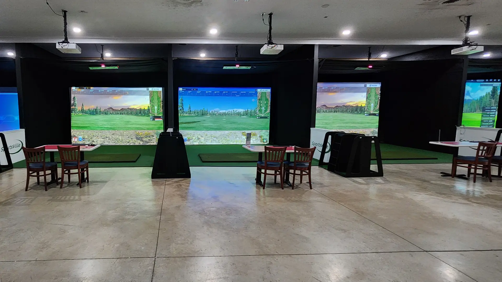 Indoor Golf Simulators at SportsVille